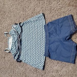 Girls carter's tank top shirt with matching shorts